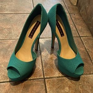 Teal blue high heels brand new